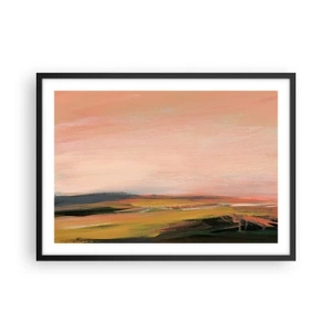 Poster in een zwarte lijst - In roze tinten - 70x50 cm