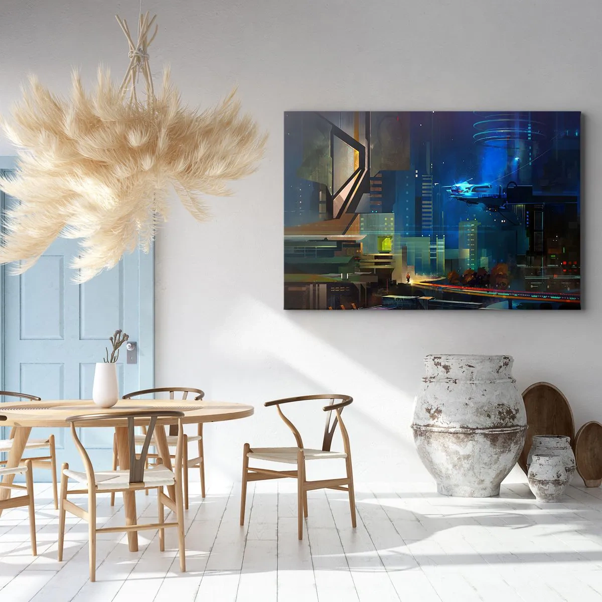 Schilderen op canvas - In de nabije toekomst - 120x80 cm