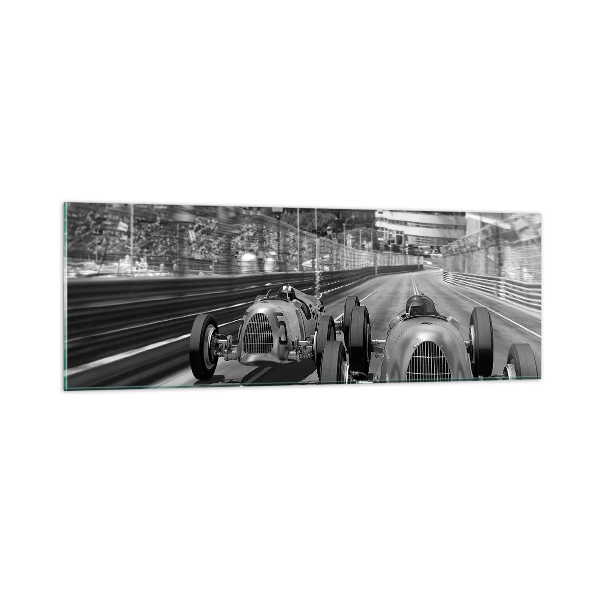 Schilderen op glas - Lang geleden in Monte Carlo - 90x30 cm