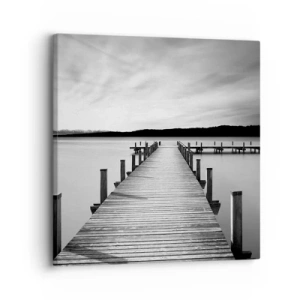 Schilderen op canvas - Bij de waterput - vrede - 30x30 cm