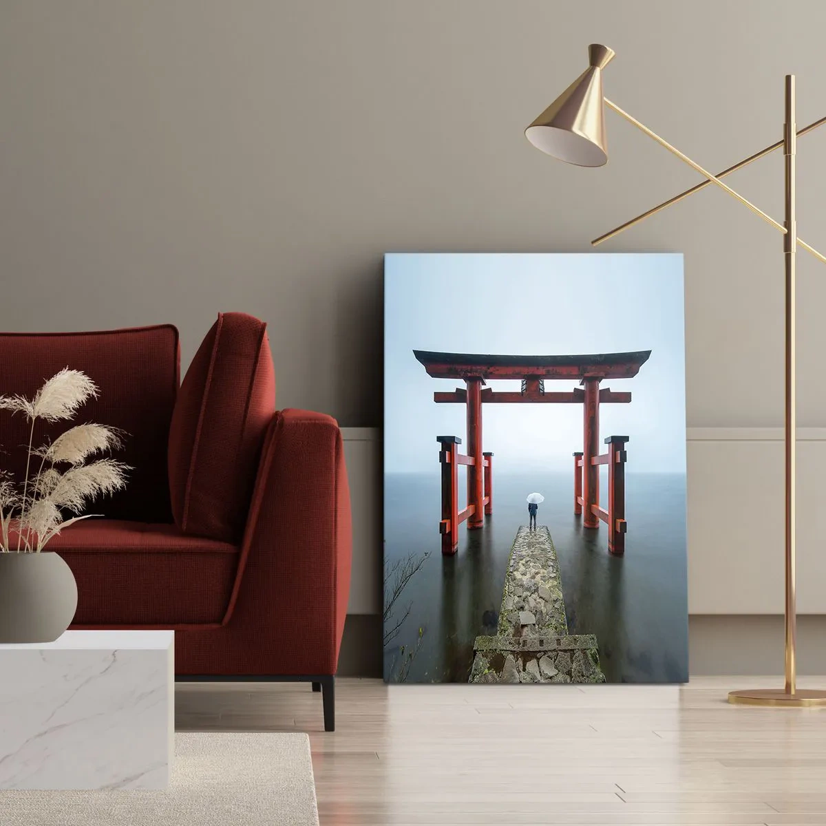 Schilderen op canvas - Japanse mijmering - 45x80 cm