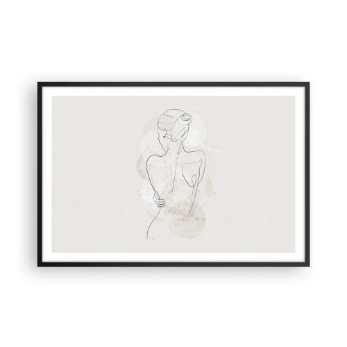 Poster in een zwarte lijst - Als een gevoelig instrument - 91x61 cm