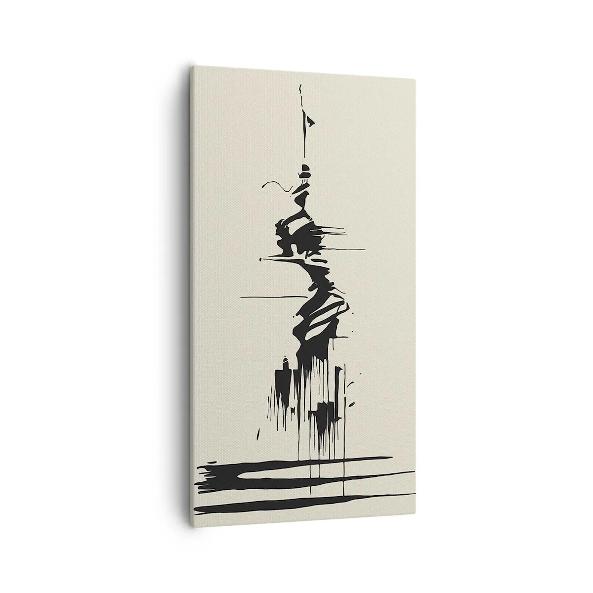 Schilderen op canvas - Overhaaste abstractie - 55x100 cm