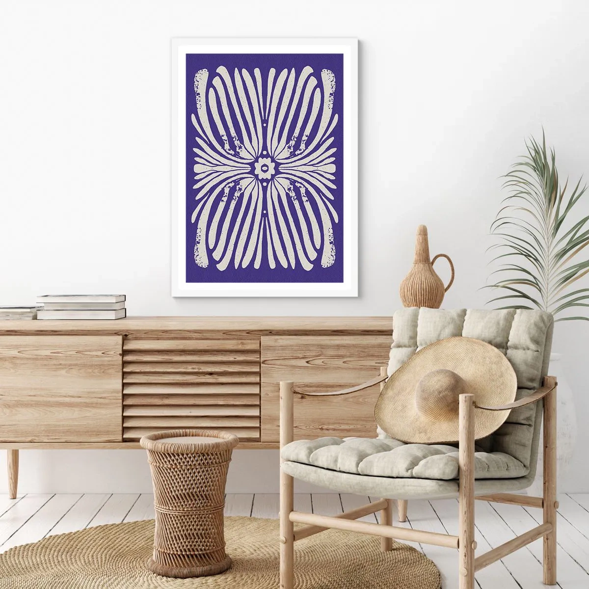 Poster in een witte lijst - Etnische inspiraties - 70x100 cm