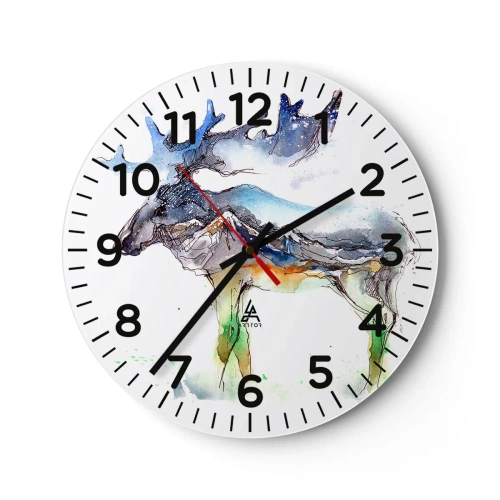 Wandklok - Klok - De held van een winters verhaal - 30x30 cm