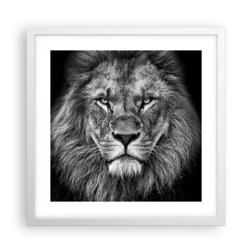 Poster in een witte lijst - In een kroningskleed - 40x40 cm