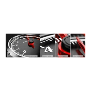 Fotobehang Monster Zelfklevend Deluxe Sticker - Geef vol gas - Automobiel, Snelheidsmeter, 3D - 100x30 cm