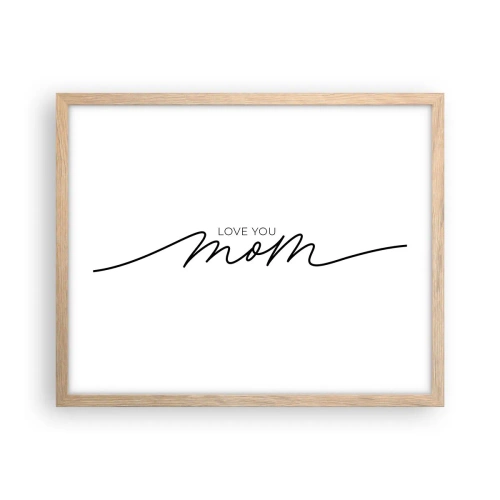 Een poster in een licht eiken lijst - Grote emotie - 50x40 cm