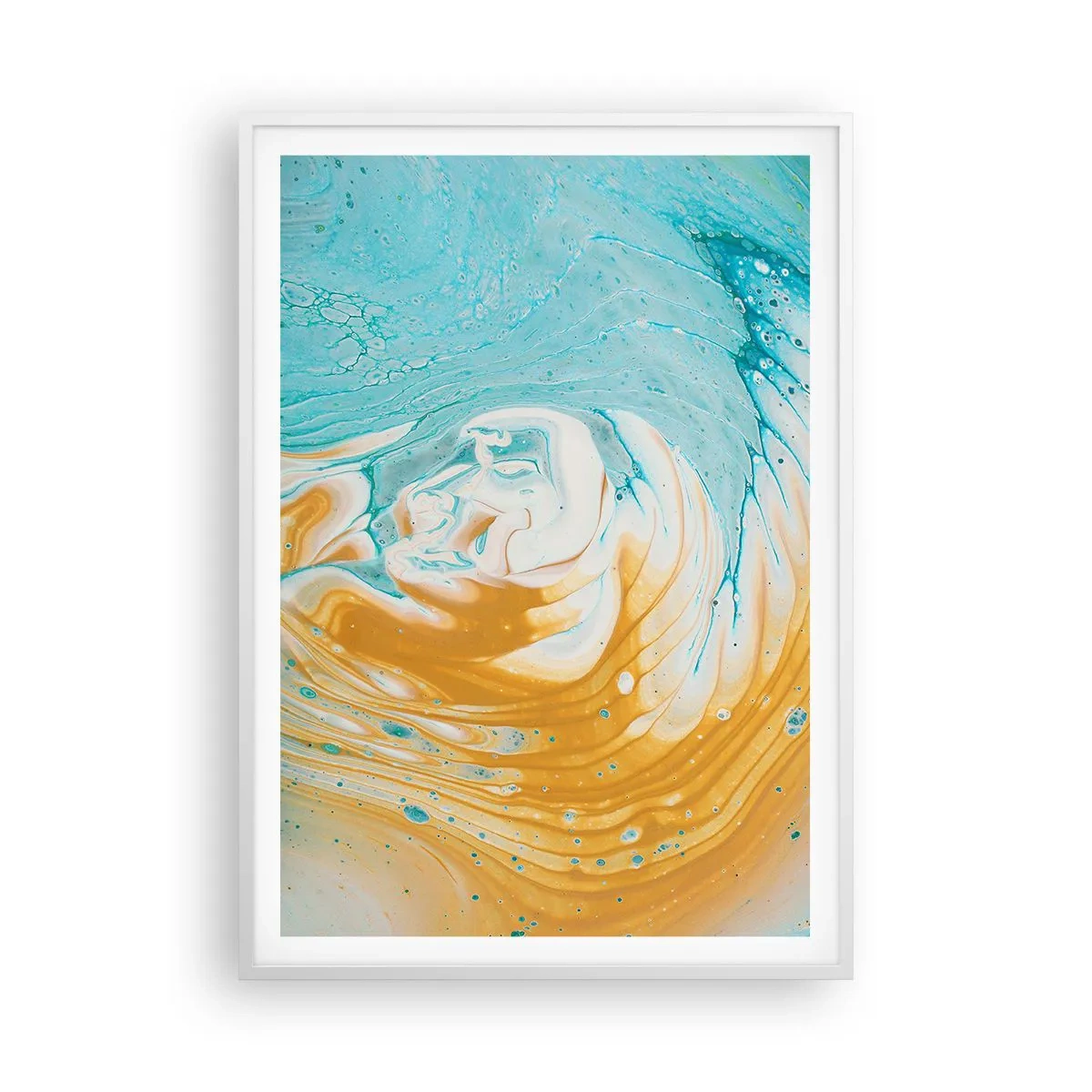 Poster in een witte lijst - Pastel werveling - 70x100 cm