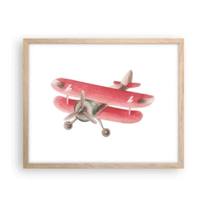 Een poster in een licht eiken lijst - Klaar voor hoge vluchten - 50x40 cm