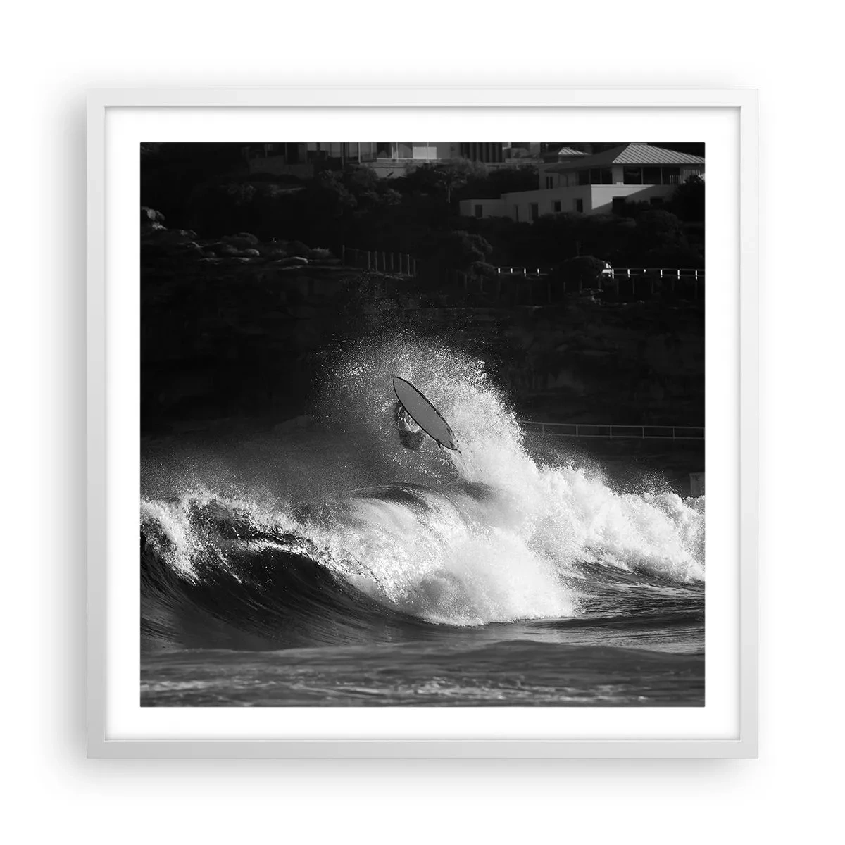 Poster in een witte lijst - Uitdaging aanvaard! - 60x60 cm