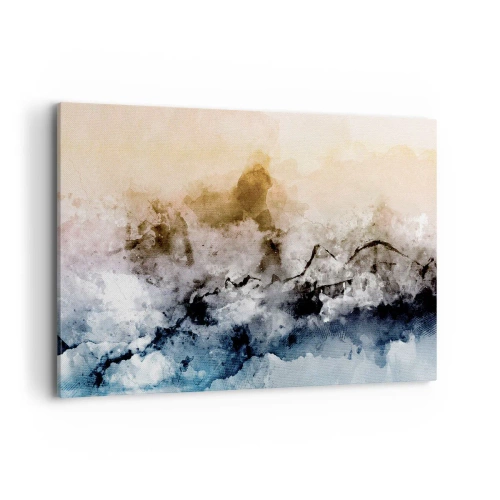 Schilderen op canvas - Verdronken in een wolk van mist - 120x80 cm