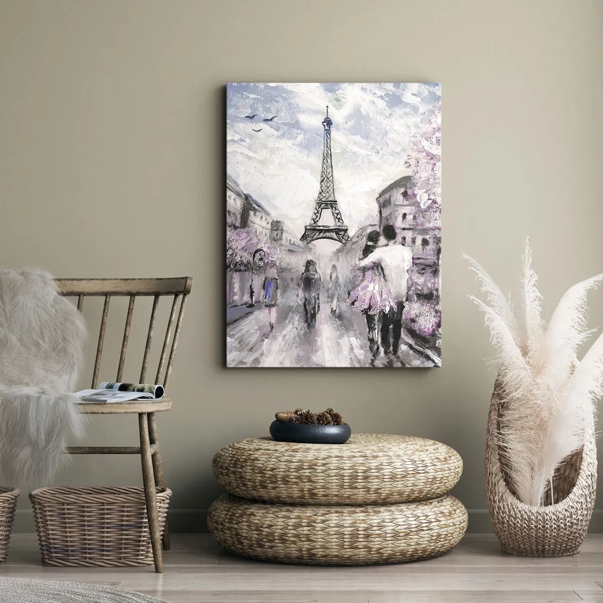 Schilderen op canvas - Hoe verliefd te worden is alleen in ... - 65x120 cm