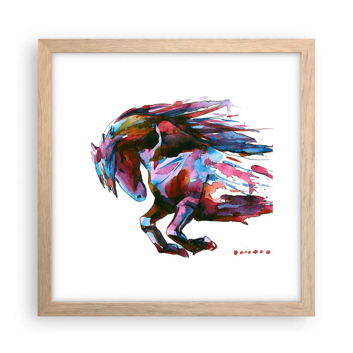 Een poster in een licht eiken lijst - In vervoering - 30x30 cm