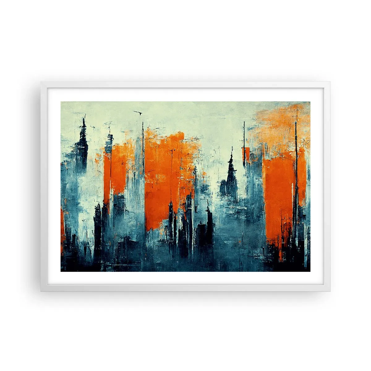 Poster in een witte lijst - Modern landschap - 70x50 cm