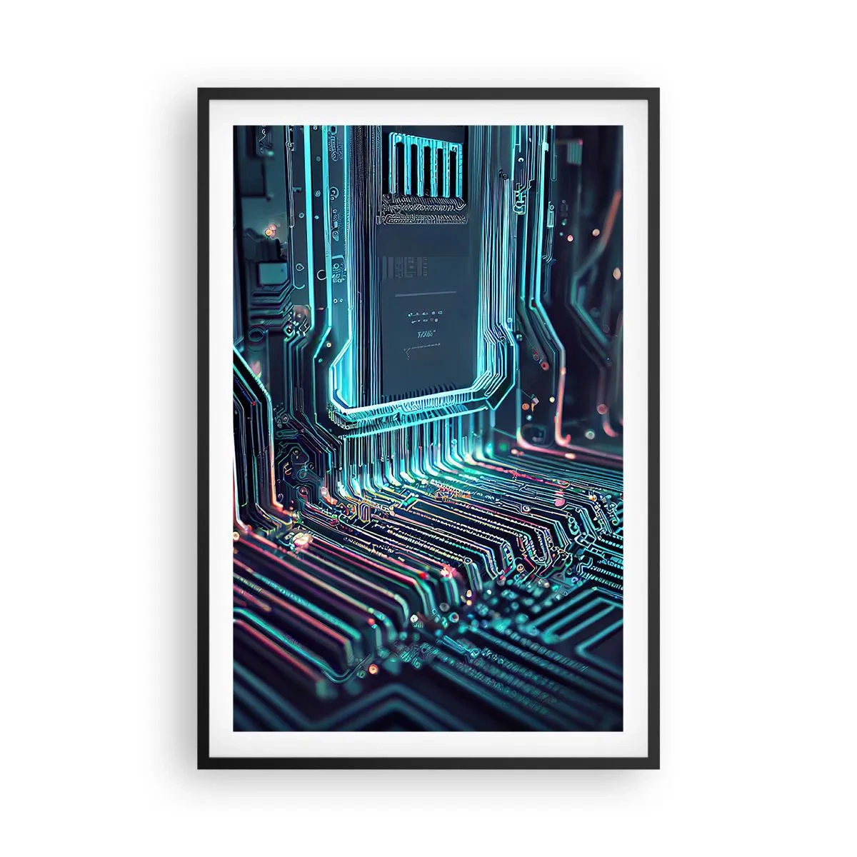 Poster in een zwarte lijst - Ik ben aan het denken… - 61x91 cm