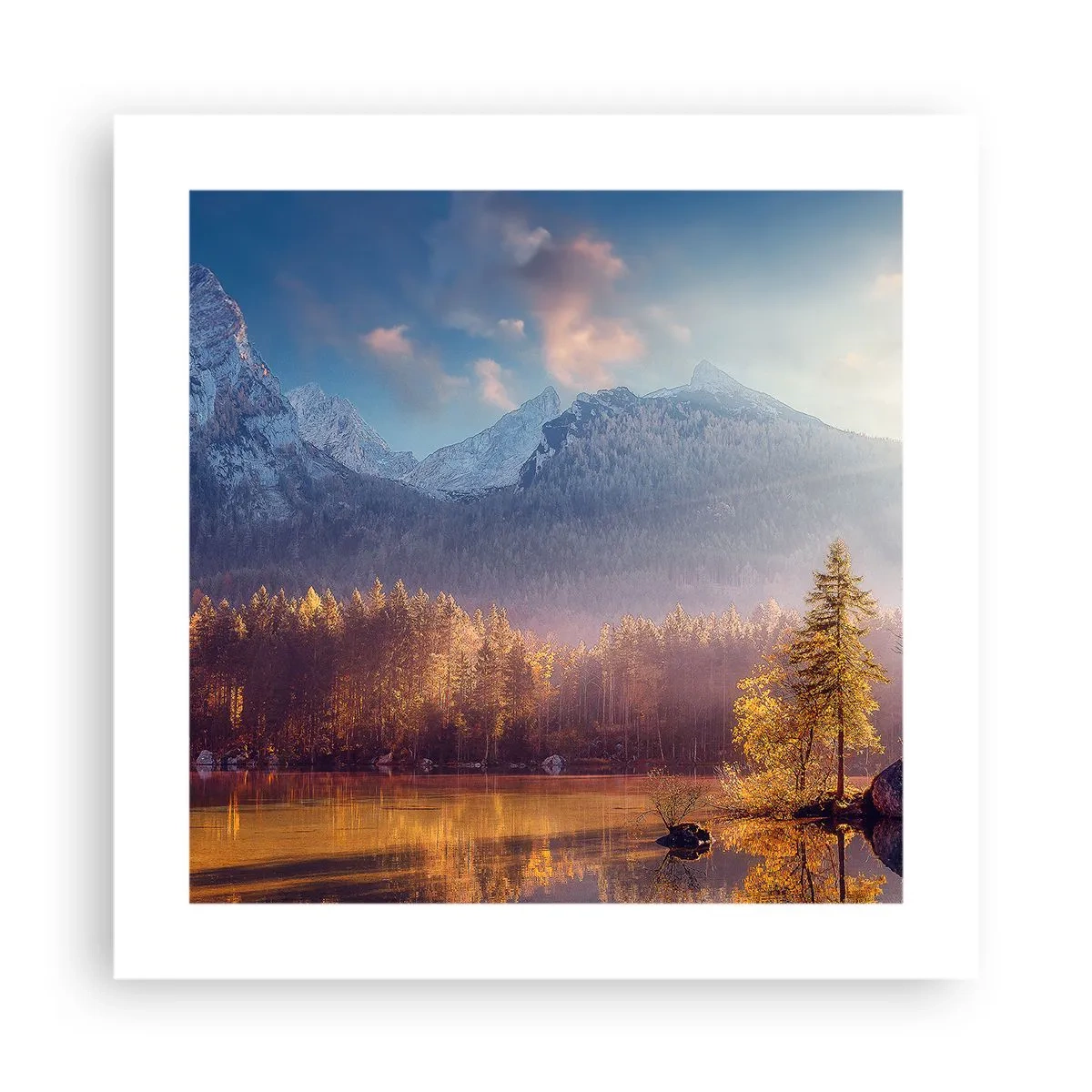 Poster - In bergen en dalen - 40x40 cm