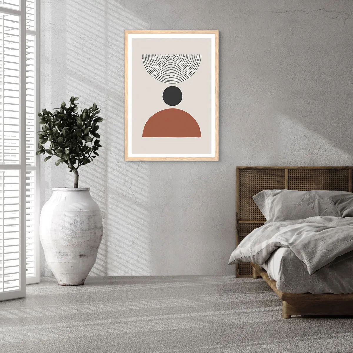 Een poster in een licht eiken lijst - Het middelpunt van de aandacht - 61x91 cm