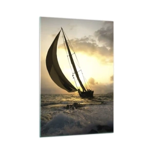 Schilderen op glas - Met de wind en tegen de wind - 70x100 cm