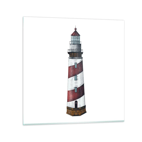 Schilderen op glas - Altijd op zijn hoede - 70x70 cm