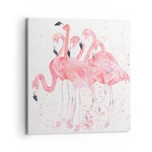Schilderen op canvas - Roze ensemble - 70x70 cm