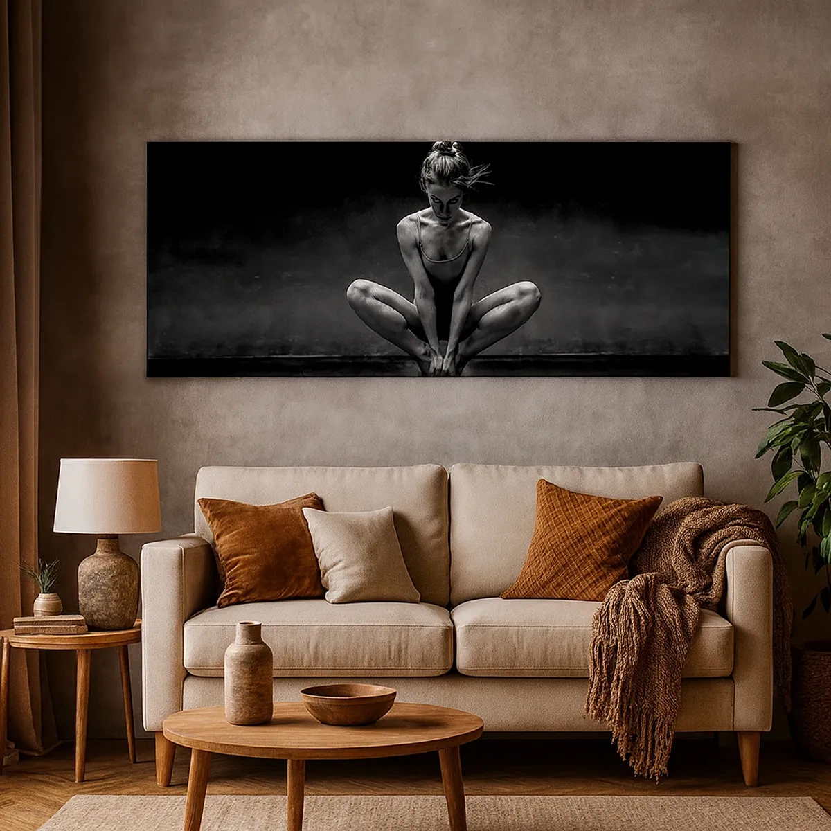 Schilderen op canvas - Concentratie van dansenergie - 30x30 cm