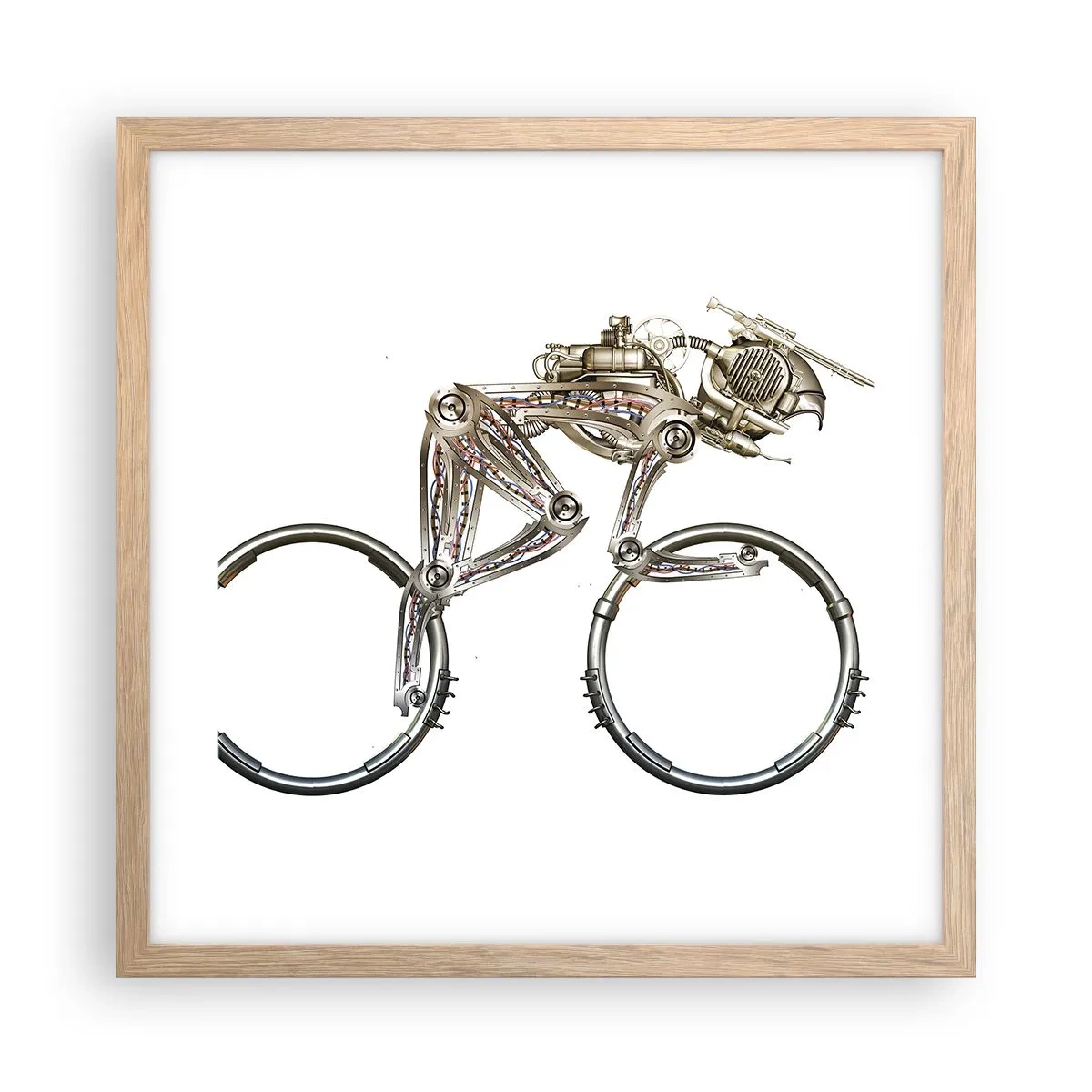 Een poster in een licht eiken lijst - Een prachtige machine - 40x40 cm