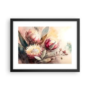 Poster in een zwarte lijst - In profiel en en face - 40x30 cm