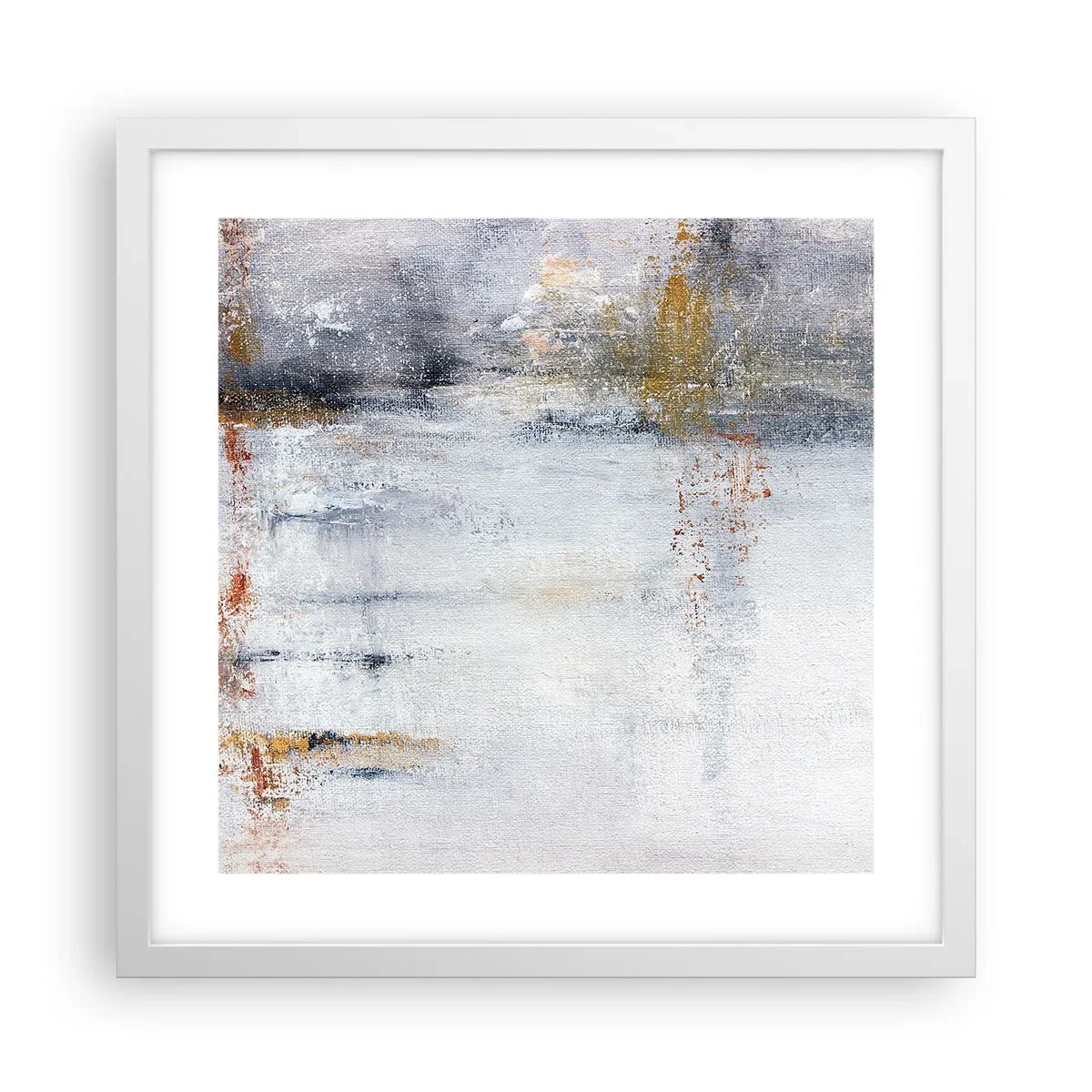 Poster in een witte lijst - Achter de luchtgordijn - 40x40 cm