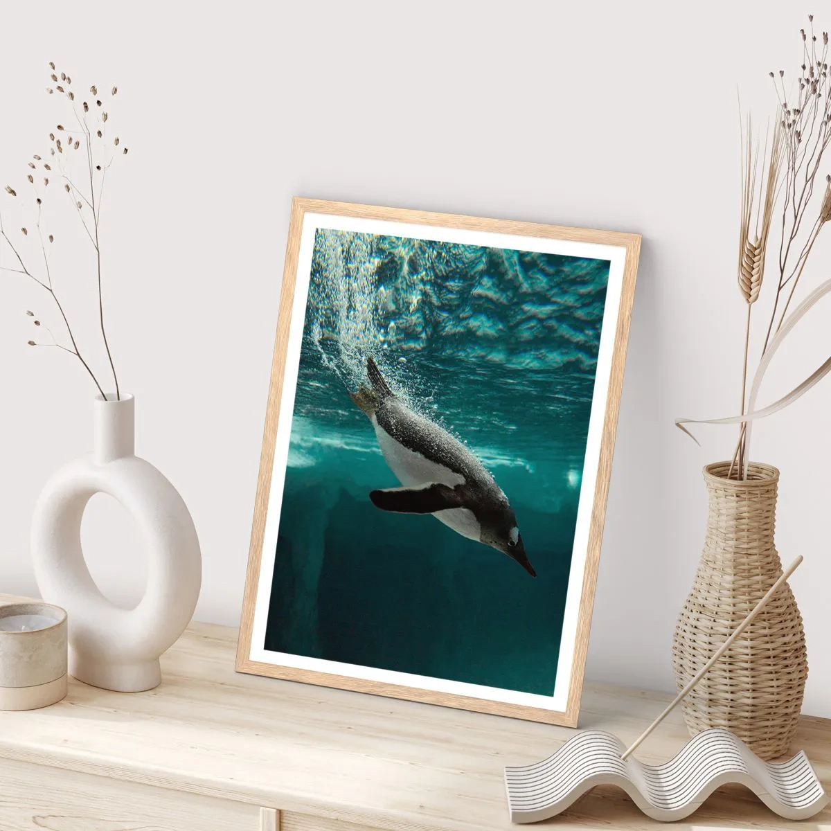 Een poster in een licht eiken lijst - Welkom in mijn wereld - 30x40 cm