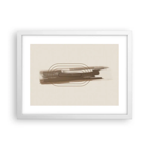 Poster in een witte lijst - Een briesje grijs - 40x30 cm