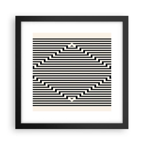 Poster in een zwarte lijst - Geometrische illusie - 30x30 cm