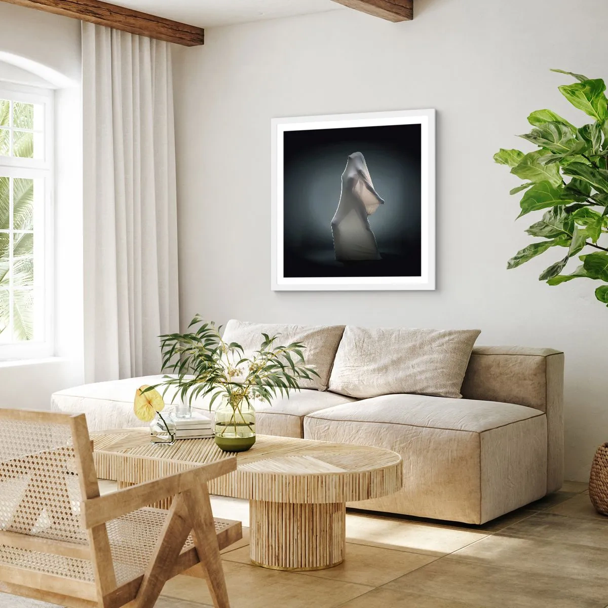 Poster in een witte lijst - Verborgen verlangens - 50x50 cm