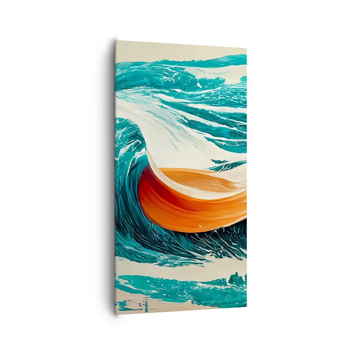 Schilderen op canvas - De droom van elke surfer - 65x120 cm
