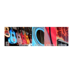 Fotobehang Staaltje Standard Eco - Latijnse sfeer - Muziek, Gitaar, Een muziekinstrument - 100x30 cm
