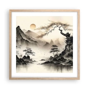 Een poster in een licht eiken lijst - De unieke charme van het Oosten - 50x50 cm