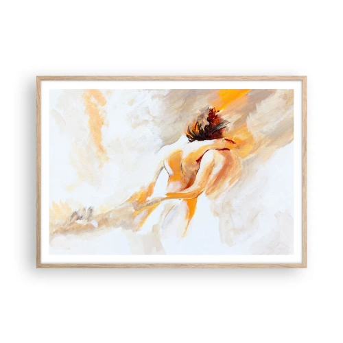 Een poster in een licht eiken lijst - In de lucht van nabijheid - 100x70 cm