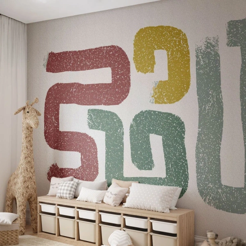 Zelfklevend Fotobehang Deluxe Sticker - In een onbekende taal - Deel, Minimalisme, Rond draaien - 500x350 cm