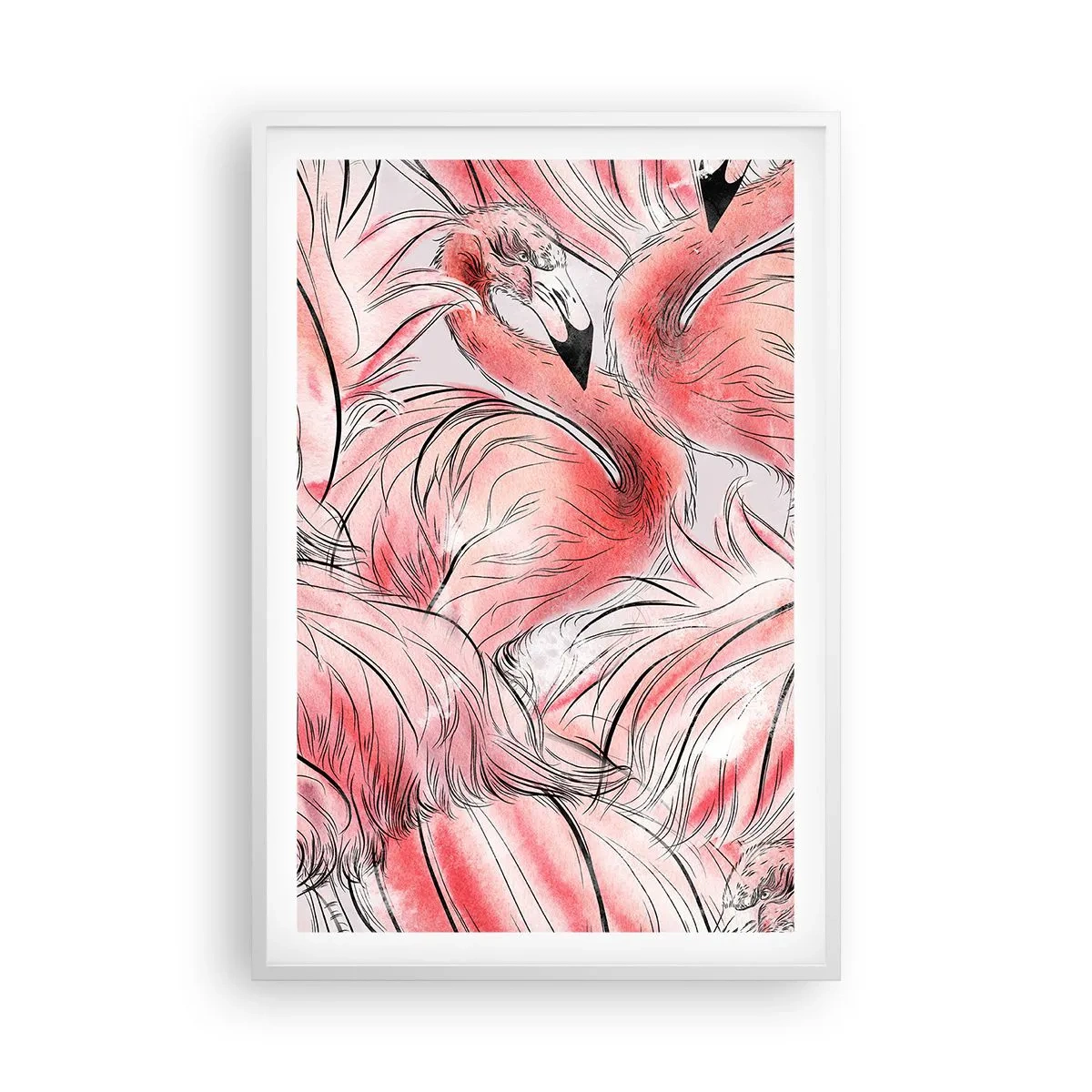 Poster in een witte lijst - Vogelcorps de ballet - 61x91 cm