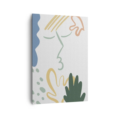 Schilderen op canvas - Kus van bloemen - 70x100 cm