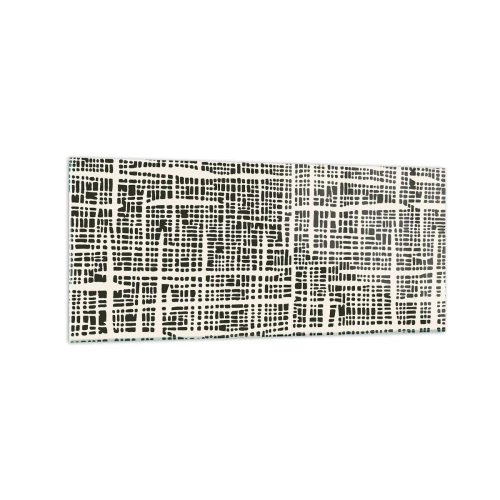 Schilderen op glas - Geweven compositie - 120x50 cm