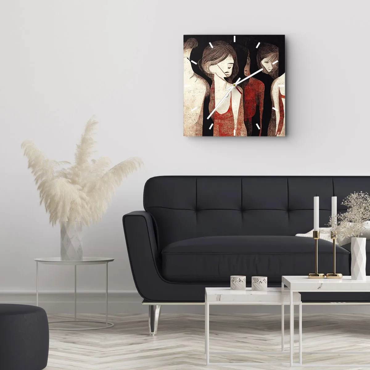 Wandklok - Klok - Madonna's van duisternis - 30x30 cm
