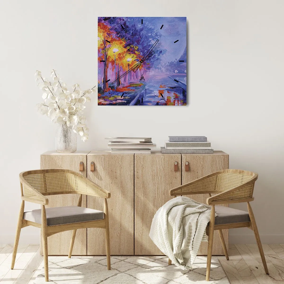 Wandklok - Klok - Een droomwandeling - 40x40 cm