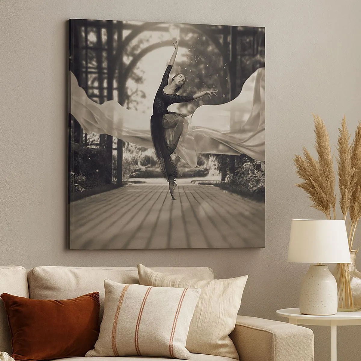 Schilderen op canvas - De dans van de tuingeest - 30x30 cm