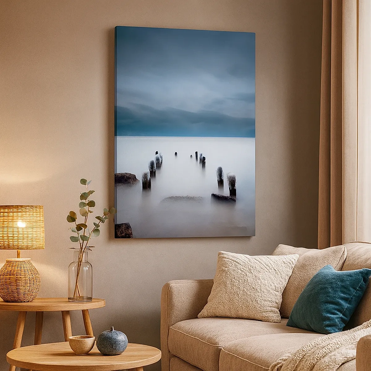Schilderen op canvas - Peinzend meer - 50x70 cm