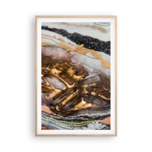 Een poster in een licht eiken lijst - Het element aarde - 61x91 cm