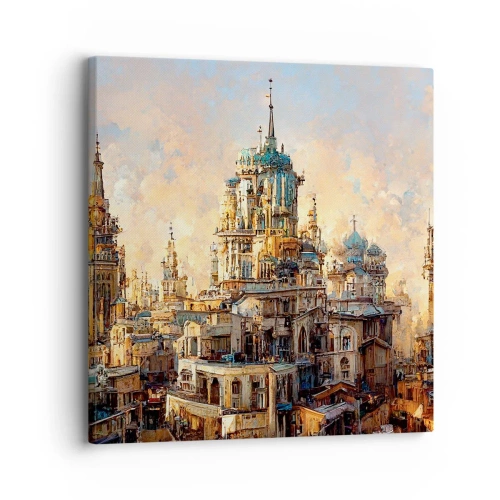 Schilderen op canvas - Stad der steden - 30x30 cm