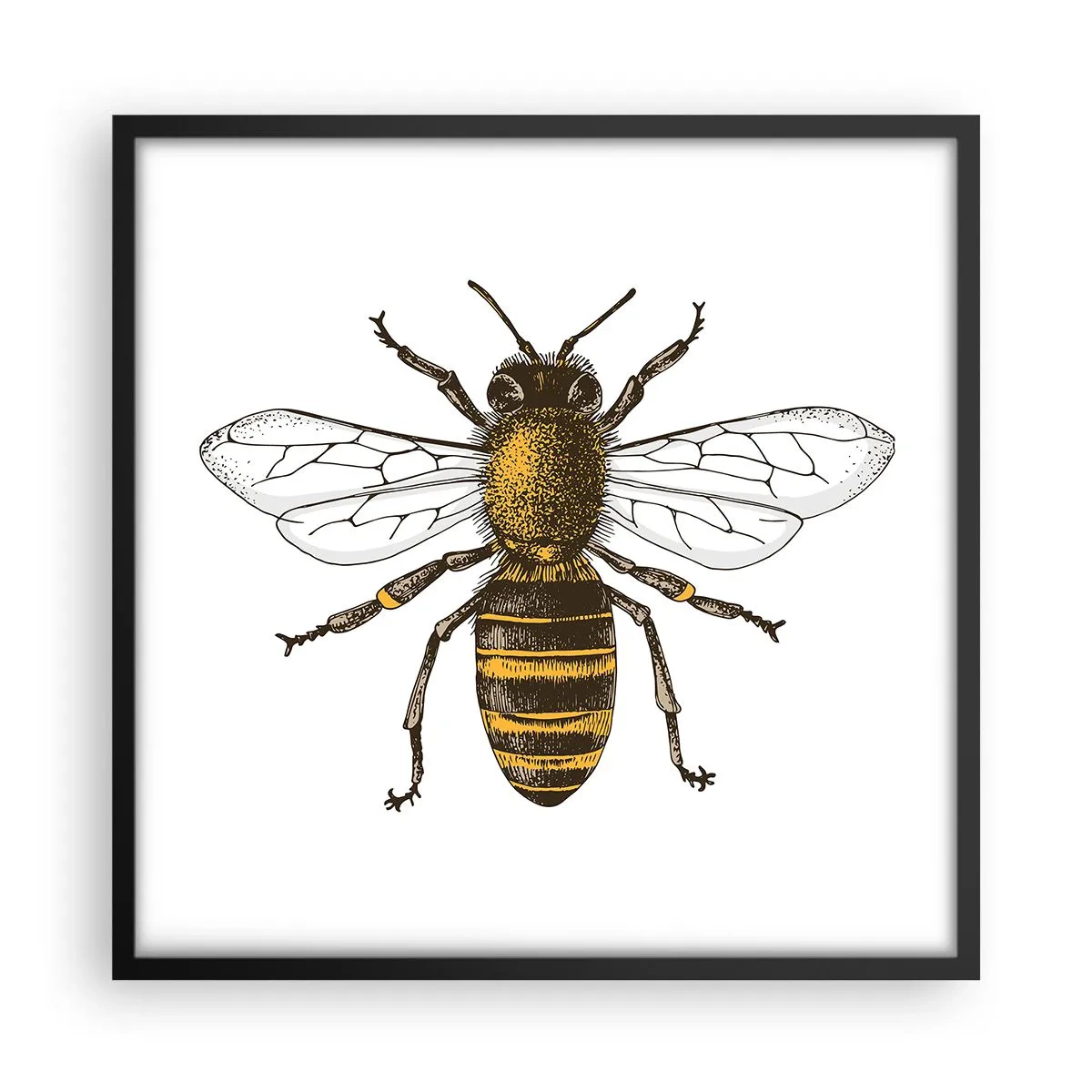 Poster in een zwarte lijst - Mooi en goed - 50x50 cm