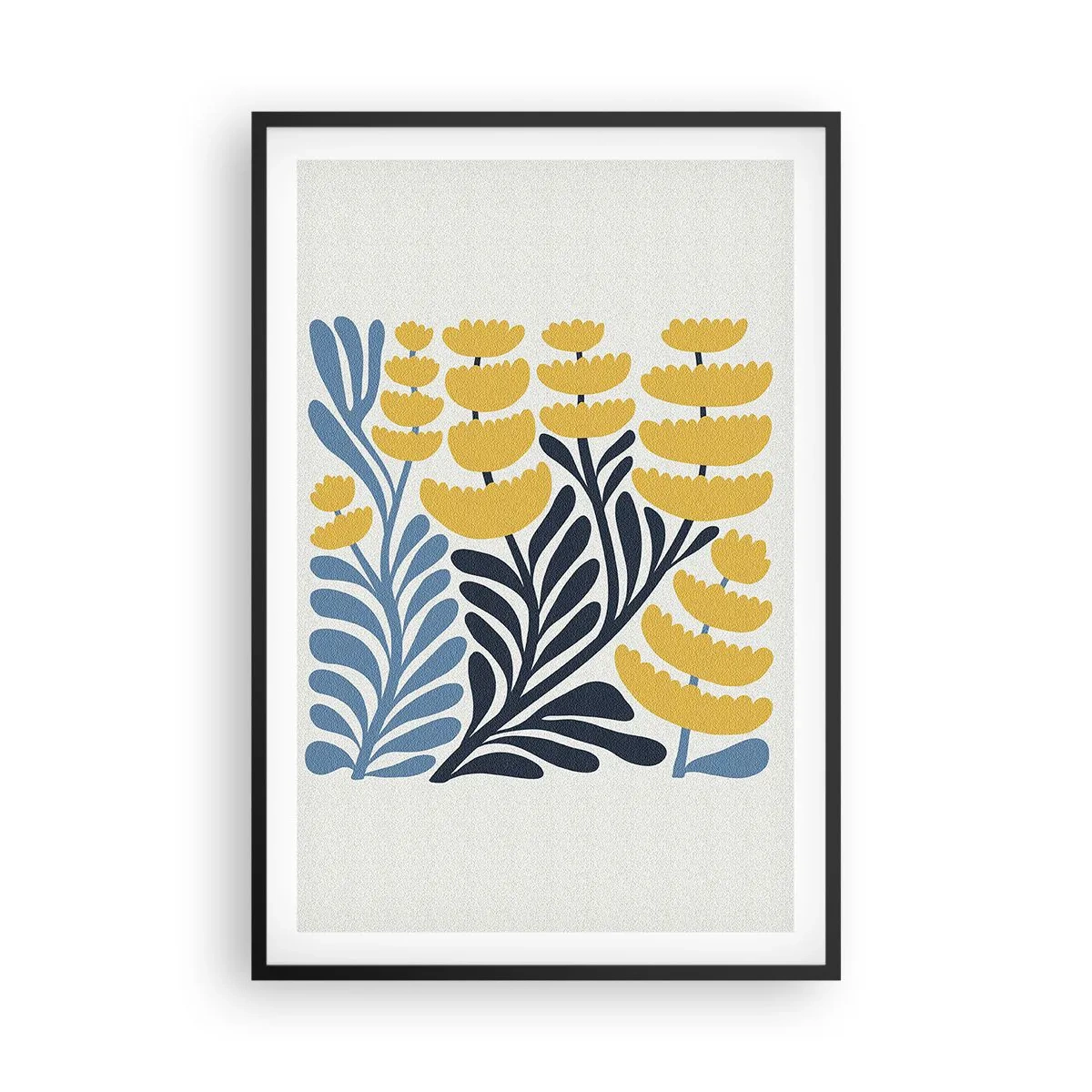 Poster in een zwarte lijst - Zonnig bloembed - 61x91 cm