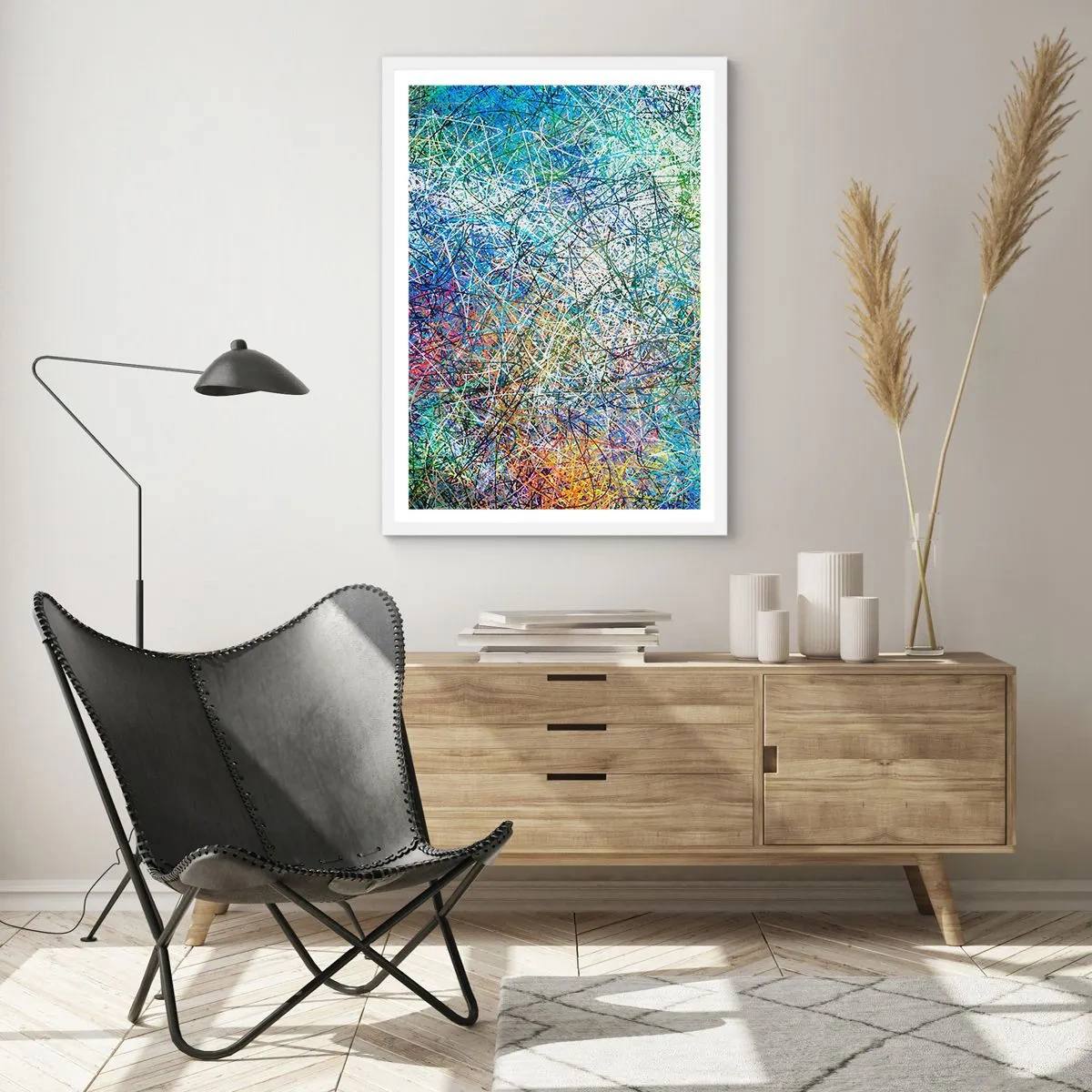 Poster in een witte lijst - Het is niet zo eenvoudig - 40x50 cm